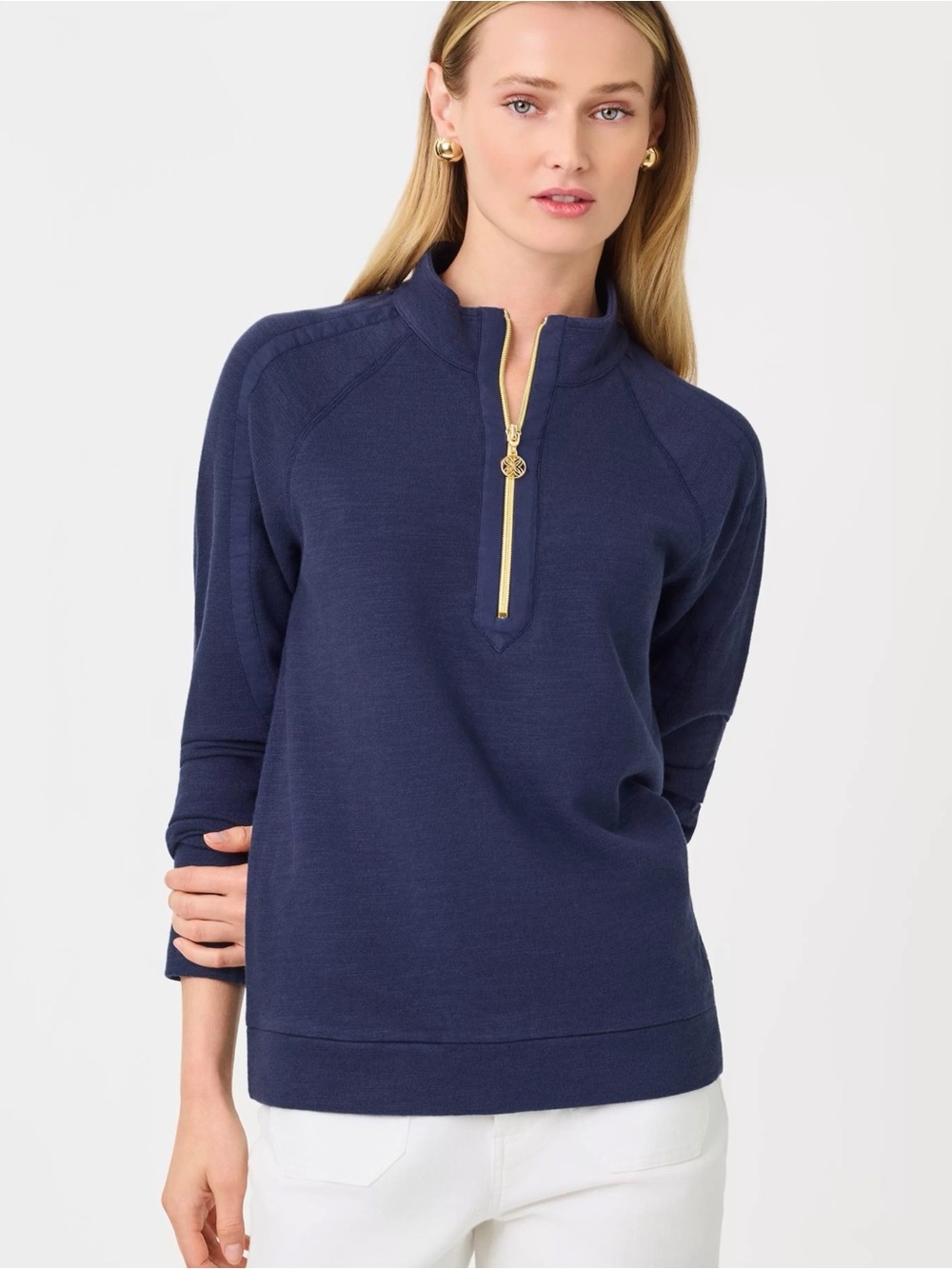 Lilly Pulitzer Luxletic Ashlee Half-Zip Pullover Naxy XL